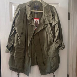 Olive green utility jacket